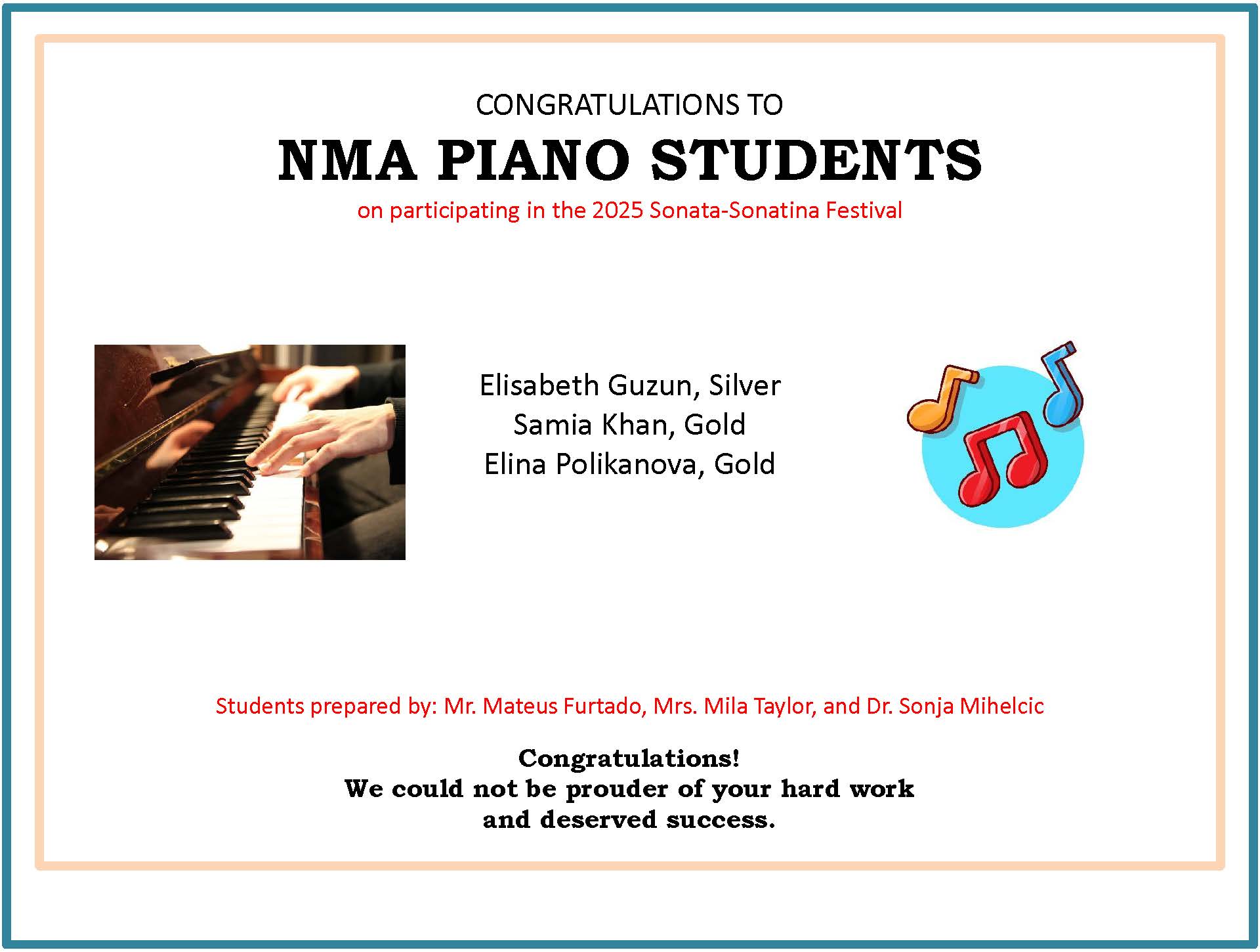 Sonata and Sonatina Festival 2025